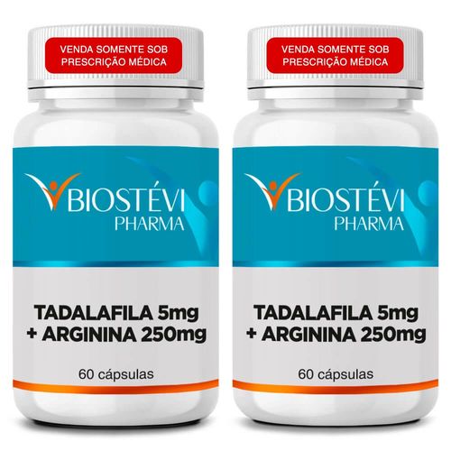 803 - Kit 2 potes tadalafila com arginina 60 capsulas